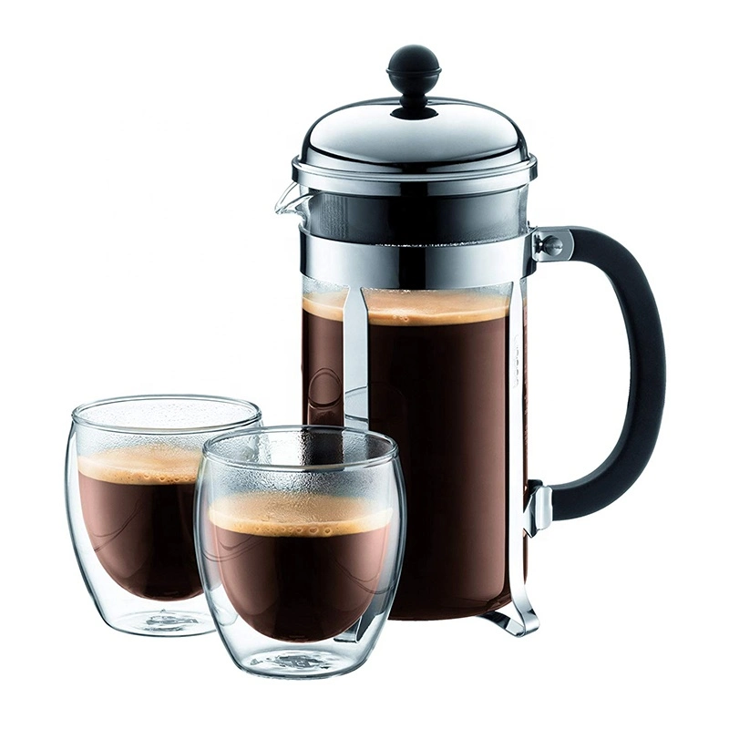 2023 Hand Blown High Borosilicate Heat Resistant Classical 80ml Double Wall Glass Coffee Cup Espresso Mugs Tea Cups